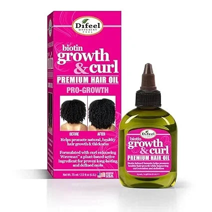 Difeel Biotin Growth & Curl Premium Hair Oil - 74ml — CLIPRONS