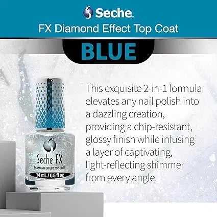 Seche FX Diamond Effect Top Coat Blue — CLIPRONS