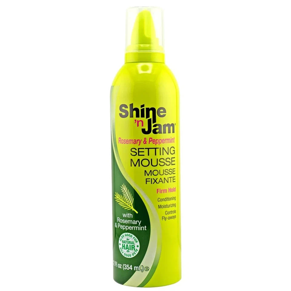 Shine n Jam Setting Mousse Firm Hold with Rosemary and Peppermint 12 oz — CLIPRONS
