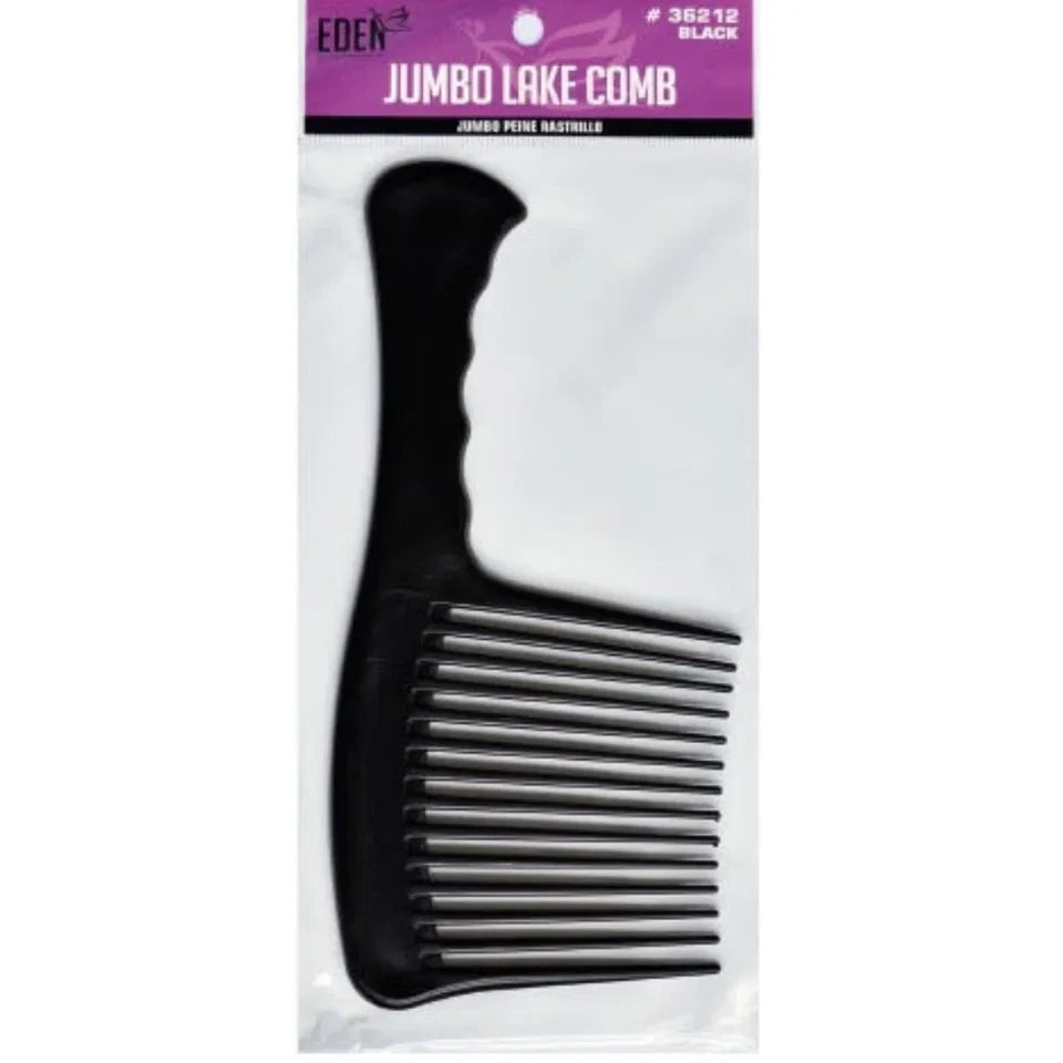Eden Jumbo Detangling Rake Comb - Black — CLIPRONS