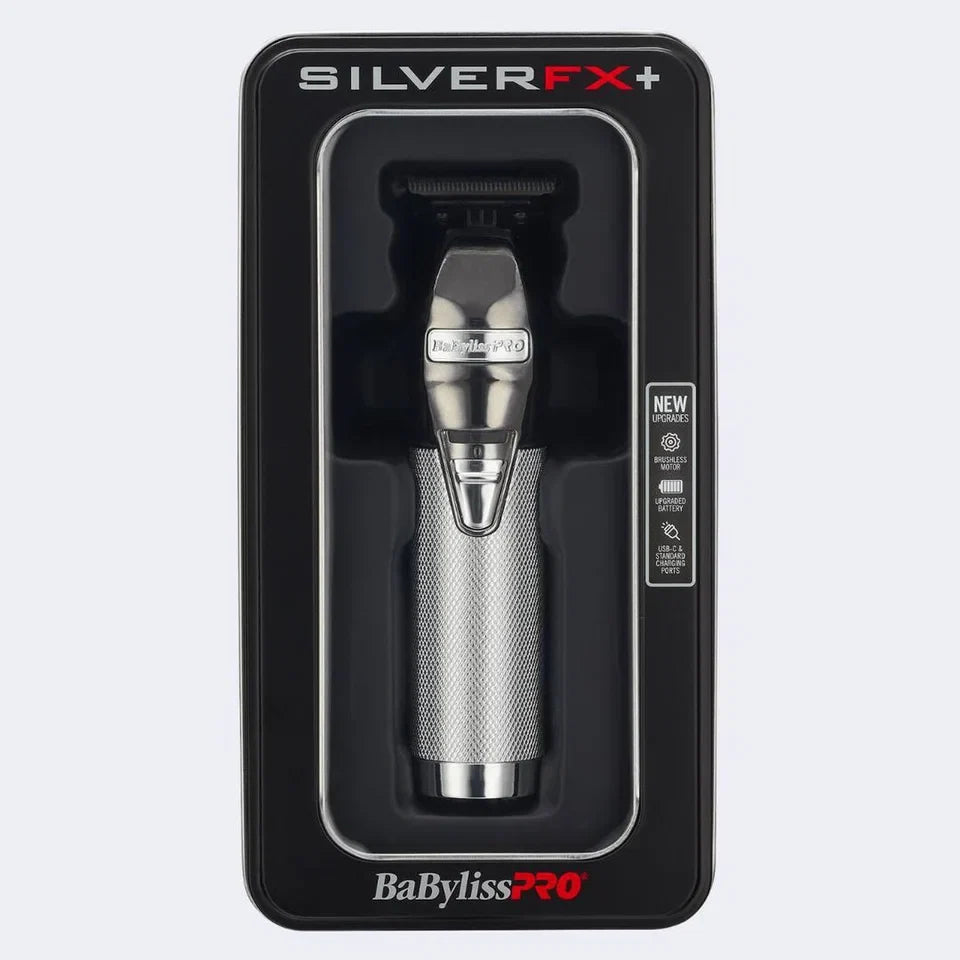 BaBylissPRO SILVERFX Skel Metal Trimmer – Exposed 360° T-Blade, Cord/Cordless, 2-Hr Runtime — CLIPRONS
