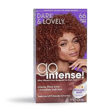 SoftSheen-Carson Dark and Lovely Ultra Vibrant Permanent Hair Color Go Intense Hair Dye for Dark Hair with Olive Oil for Shine and Softness, Spicy Red — CLIPRONS